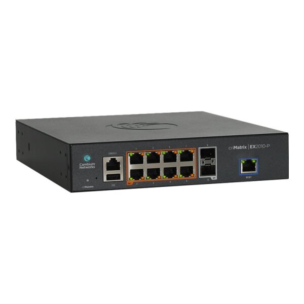 CAMBIUM NETWORKS CAMBIUM Intelligent Ethernet PoE Switch 8 x 1G and 2 SFP fiber ports no power cord