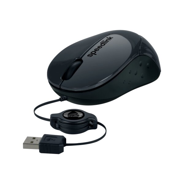 SPEED-LINK Beenie Maus USB 1200 DPI Ambidextrous Black (SL-610012-BK)