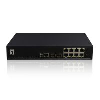 Switch LevelOne  10-Port L2 2xSFP 802.3at + 125W GEP-1061