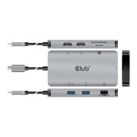 CLUB3D USB-8-in1-HUB USB-C > 2xHDMI/2xUSB/USB-C/RJ45/SD/MSD