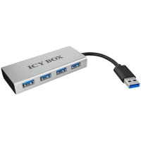 RAID SONIC Hub  4-Port IcyBox USB 3.0 IB-AC6104 mit USB 3.0 Kabel (si)