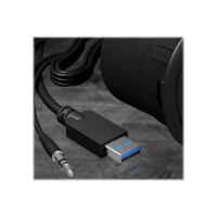 RAIDSONIC Adapter ICY-BOX Tisch-Hub 4x USB 3.0 Type-A mit Audio Ein-/Ausgang