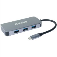 D-LINK DUB-2335 6-in-1 USB-C Hub mit HDMI/Gigabit Ethern