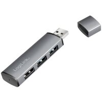 LOGILINK USB 3.2 HUB 3-port, Gen2 mit Aluminiumgehäuse