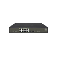 LEVELONE Switch  8x GE GES-2110P     2xGSFP 19" 130W...