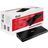 CLUB3D Club 3D USB Typ C Gen1 Universelle Triple 4K Docking Station mit Ladefunktion