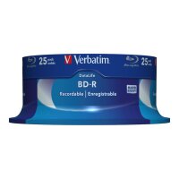 VERBATIM BD-R Verbatim Datalife SL 6x 25GB 25pack Spindel...