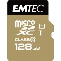 EMTEC MicroSD Card 128GB SDXC CL.10 Gold +