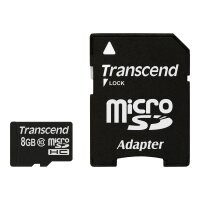 mSDHC 8GB TRANSCEND Card Class 10 inkl SD Adapter