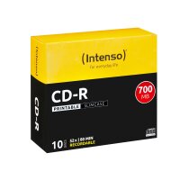 Intenso Medium CD-R 700 MB/80MIn.,52x Speed, Printable, 10er