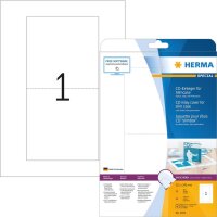 HERMA CD-Einleger  A4 weiß 121x242 mm nicht klebend 25 St.