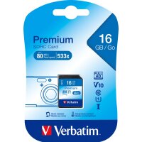 SD-Card 16GB Verbatim Class 10