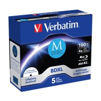 VERBATIM M-Disc 4x BD-R Blu-Ray 100GB 5er Pack bedruckbar