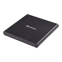 VERBATIM Mobile DVD ReWriter slim extern USB2.0 schwarz, incl. data burning Software