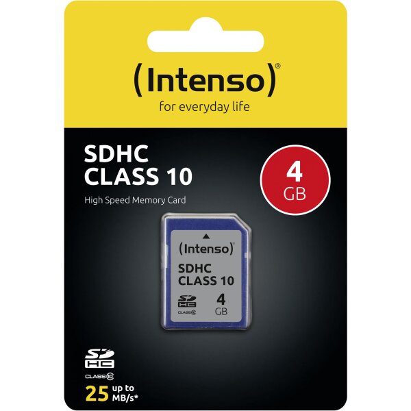 INTENSO Secure Digital Cards SD Class 10 4GB