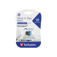 VERBATIM USB-Stick 16GB Verbatim Nano USB Drive 3.0 Store...