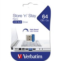 VERBATIM USB-Stick 64GB Verbatim Nano USB Drive 3.0 Store...