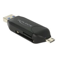 DELOCK Card Reader OTG USB 3.0 SD + microSD für...