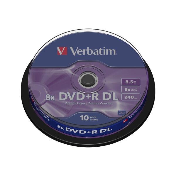 Verbatim DVD+R 8.5GB DL 8x, 10er Spindel