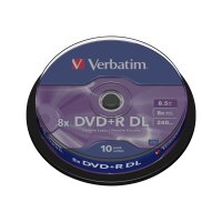 Verbatim DVD+R 8.5GB DL 8x, 10er Spindel