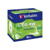Verbatim CD-RW 80min/700MB 12x, 10er Jewelcase