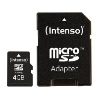 SD microSD-Card SDHC Intenso 4096MB inkl. SD Adapter