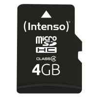 SD microSD-Card SDHC Intenso 4096MB inkl. SD Adapter