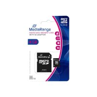 4GB MEDIARANGE SD MicroSD Card  MediaRange SD CL.10 inkl. Adapter