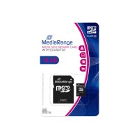 MEDIARANGE SD MicroSD Card 16GB MediaRange SD CL.10 inkl. Adapter
