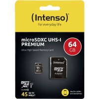 INTENSO MICRO Secure Digital Card Micro SD UHS 64 GB...