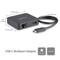 STARTECH.COM USB-C Multiport Adapter - USB Typ C auf 4K HDMI / USB 3.0 / Gigabit Ethernet