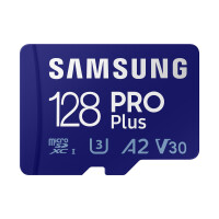 SAMSUNG PRO Plus 128GB microSDXC UHS-I U3 160MB/s Full HD & 4K UHD Speicherkarte inkl. SD-Adapter