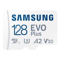SAMSUNG EVO Plus 128GB microSDXC UHS-I U3 130MB/s Full HD & 4K UHD Speicherkarte inkl. SD-Adapter