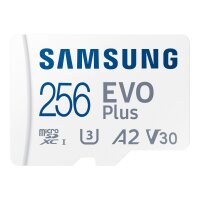 SAMSUNG EVO Plus 256GB microSDXC UHS-I U3 130MB/s Full HD & 4K UHD Speicherkarte inkl. SD-Adapter