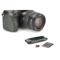 DIGITUS USB 2.0 SD/Micro SD Kartenleser für SD SDHC/SDXC und für TF Mirco-SD Karten