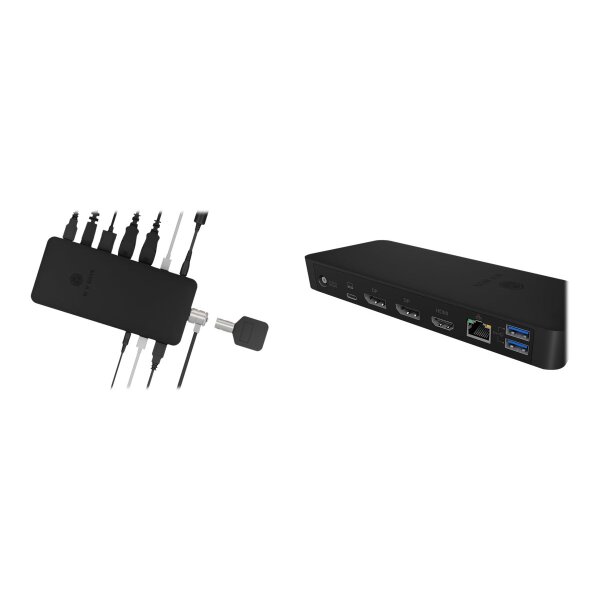 ICY BOX IB-DK2405-C - Dockingstation - USB-C - HDMI, DP - GigE - 135 Watt (IB-DK2405-C)