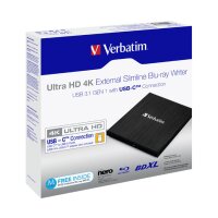 VERBATIM Blu-Ray Slimline UHD 4K ext. Verbatim 43888