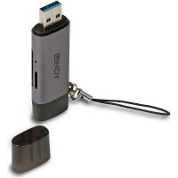 LINDY USB 3.2 Kartenleser, Typ C & A, SD/Micro SD