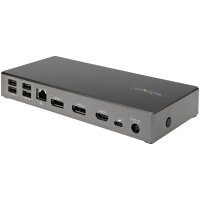 STARTECH.COM Dreifacher 4K-Monitor USB C-Dockingstation 100W Stromversorgung 2x DisplayPort 1.4 & HD