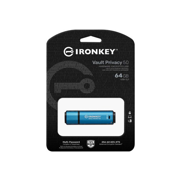 KINGSTON Stick Kingston IronKey VP50  64GB USB 3.0 secure