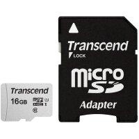 TRANSCEND SD microSD Card  16GB Transcend SDHC USD300S-A...
