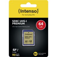 Intenso Secure Digital Card SD Class 10 UHS-I 64 GB...