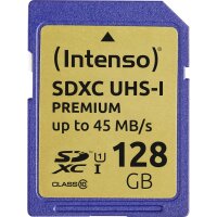 INTENSO SD Card 128GB Intenso UHS-I Premium (bis 45MB/s)