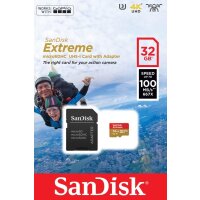 SANDISK Extreme microSDHC 32GB inkl. Adapter