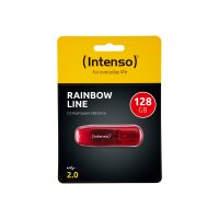 INTENSO Rainbow Line 128GB Rot - USB-Stick, Typ-A 2.0