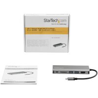STARTECH.COM USB C Multiport Adapter mit HDMI - 4K - SD Leser - 2x USB-A 1x USB-C - PD 3.0