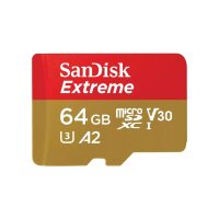 SANDISK Extreme 64GB microSDXC Speicherkarte Kit (2022)...