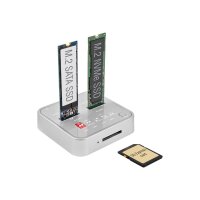 DELOCK Dockingstation M.2 NVMe SSD + M.2 SATA SSD SD Express