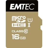 EMTEC microSDHC 16GB Class10 Gold +