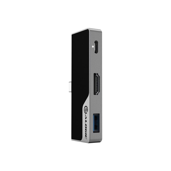 ALOGIC USB-C Dock Nano Mini mit 4k HDMI/USB-A 60W grau